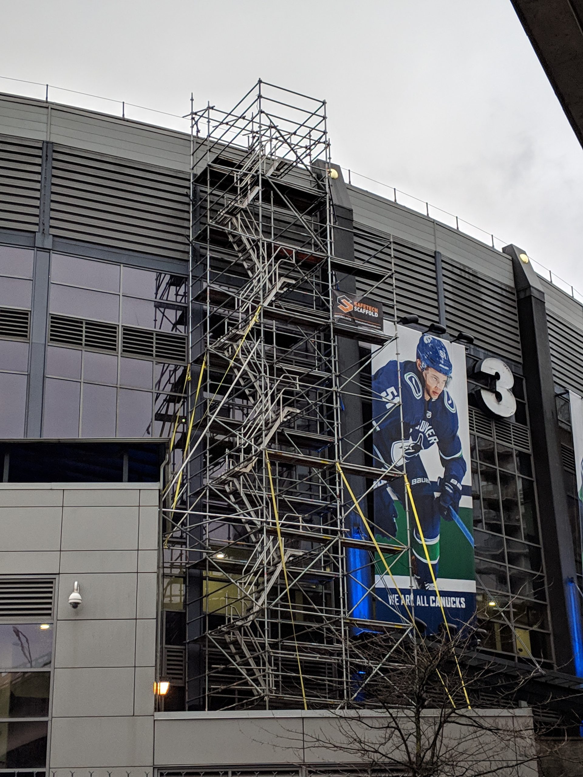 Ring system scaffold stair tower for safe access on construction sites